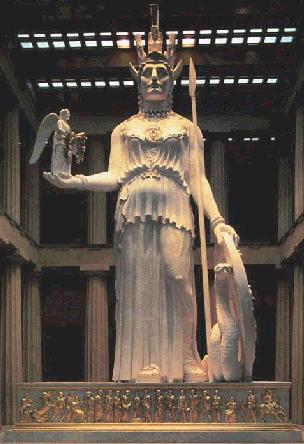 Statue d'Athena au Parthénon